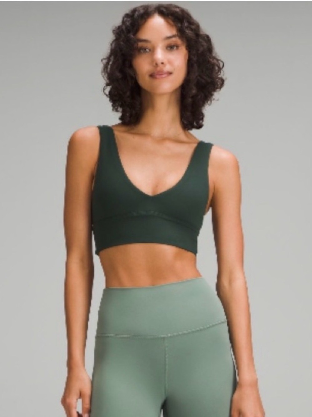 lululemon athletica Deep Forest Green V-Neck Sports Bra
